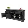 Toulouse Black Painted 160cm Large Fully Assembled Sideboard - £100 OFF SUMMER SALE - 5 Toulouse Black Painted 160cm Large Fully Assembled Sideboard - £100 OFF SUMMER SALE - 5