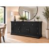 Toulouse Black Painted 160cm Large Fully Assembled Sideboard - £100 Off Autumn Sale - 3 Toulouse Black Painted 160cm Large Fully Assembled Sideboard - £100 Off Autumn Sale - 3