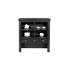 Toulouse 100cm Black Painted Hutch Unit for combining with sideboard - 5 Toulouse 100cm Black Painted Hutch Unit for combining with sideboard - 5