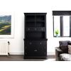 Toulouse Black Painted 100cm Buffet and Hutch Dresser Display Unit - SUMMER SALE - 3 Toulouse Black Painted 100cm Buffet and Hutch Dresser Display Unit - SUMMER SALE - 3