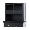 Toulouse Black Painted 100cm Buffet and Hutch Dresser Display Unit - SUMMER SALE - 4 Toulouse Black Painted 100cm Buffet and Hutch Dresser Display Unit - SUMMER SALE - 4