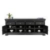 Toulouse Large 200cm Black Painted Sideboard - 20% Off Discount Code FLASH - 5 Toulouse Large 200cm Black Painted Sideboard - 20% Off Discount Code FLASH - 5