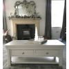 Toulouse Large Grey Painted Coffee Table 4 Drawers with Shelf - 20% Off Discount Code FLASH - 2