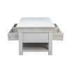 Toulouse Large Grey Painted Coffee Table 4 Drawers with Shelf - 20% Off Discount Code FLASH - 9