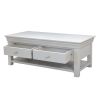 Toulouse Large Grey Painted Coffee Table 4 Drawers with Shelf - 20% Off Discount Code FLASH - 11