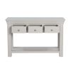 Toulouse 3 Drawer Large Grey Painted Console Table - 20% Off Discount Code FLASH - 10