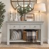 Toulouse 3 Drawer Large Grey Painted Assembled Console Table - £50 OFF AUTUMN SALE - 3 Toulouse 3 Drawer Large Grey Painted Assembled Console Table - £50 OFF AUTUMN SALE - 3