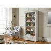 Toulouse Grey Painted Tall Bookcase 2 Storage Drawers - 20% Off Discount Code FLASH - 2