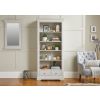 Toulouse Grey Painted Tall Bookcase 2 Storage Drawers - 20% Off Discount Code FLASH - 3