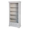 Toulouse Grey Painted Tall Bookcase 2 Storage Drawers - 20% Off Discount Code FLASH - 6
