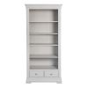 Toulouse Grey Painted Tall Bookcase 2 Storage Drawers - 20% Off Discount Code FLASH - 7