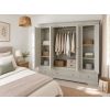 Toulouse Grey Painted Extra Large 4 Door Wardrobe with Drawers - £200 OFF AUTUMN SALE - 4 Toulouse Grey Painted Extra Large 4 Door Wardrobe with Drawers - £200 OFF AUTUMN SALE - 4