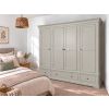 Toulouse Grey Painted Extra Large 4 Door Wardrobe with Drawers - £200 OFF AUTUMN SALE - 2 Toulouse Grey Painted Extra Large 4 Door Wardrobe with Drawers - £200 OFF AUTUMN SALE - 2