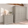 Toulouse Grey Painted Extra Large 4 Door Wardrobe with Drawers - £200 OFF AUTUMN SALE - 3 Toulouse Grey Painted Extra Large 4 Door Wardrobe with Drawers - £200 OFF AUTUMN SALE - 3