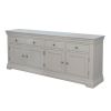 Toulouse Grey Painted 200cm Large Fully Assembled Sideboard - 20% Off Discount Code FLASH - 12