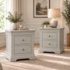 Pair of Toulouse Grey 2 Drawer Bedside Tables - Fully Assembled - 20% Off Discount Code FLASH - 2
