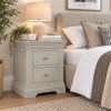 Pair of Toulouse Grey 2 Drawer Bedside Tables - Fully Assembled - 20% Off Discount Code FLASH - 3