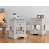 Pair of Toulouse Grey 1 Drawer Assembled Bedside Tables - 20% Off Discount Code FLASH - 4 Pair of Toulouse Grey 1 Drawer Assembled Bedside Tables - 20% Off Discount Code FLASH - 4