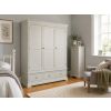 Toulouse Grey Painted Triple Wardrobe with Drawers - £120 OFF SUMMER SALE - 11