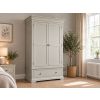 Toulouse Grey Painted Double Wardrobe with Drawer - Partially Assembled - £50 OFF AUTUMN SALE - 2 Toulouse Grey Painted Double Wardrobe with Drawer - Partially Assembled - £50 OFF AUTUMN SALE - 2
