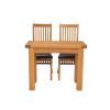 Lichfield Flip Top 100cm 50cm Oak Table 2 Lichfield Brown Leather Oak Chair Set - 3 Lichfield Flip Top 100cm 50cm Oak Table 2 Lichfield Brown Leather Oak Chair Set - 3