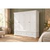 Toulouse White Painted 210cm Quad Double Hanging Wardrobe - £200 OFF AUTUMN SALE - 2