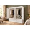 Toulouse White Painted 210cm Quad Double Hanging Wardrobe - £200 OFF AUTUMN SALE - 3