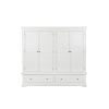 Toulouse White Painted 4 Door Double Hanging Quad Extra Large Wardrobe - 20% Off Discount Code FLASH - 3 Toulouse White Painted 4 Door Double Hanging Quad Extra Large Wardrobe - 20% Off Discount Code FLASH - 3