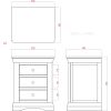 Toulouse White Painted 3 Drawer Large Grande Assembled Bedside Table - £40 OFF FLASH SALE - 9
