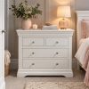 Toulouse Brilliant White Painted 2 Over 2 Chest of Drawers - Fully Assembled - £50 OFF AUTUMN SALE - 15 Toulouse Brilliant White Painted 2 Over 2 Chest of Drawers - Fully Assembled - £50 OFF AUTUMN SALE - 15