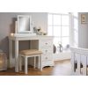 Toulouse White Painted Single Pedestal Dressing Table / Home Office Desk - 20% Off Discount Code FLASH - 5