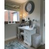 Toulouse White Painted Single Pedestal Dressing Table / Home Office Desk - 20% Off Discount Code FLASH - 4