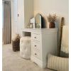 Toulouse White Painted Single Pedestal Dressing Table / Home Office Desk - 20% Off Discount Code FLASH - 3