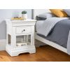 Toulouse White Painted 1 Drawer Bedside Table with Shelf - 20% Off Discount Code FLASH - 15