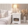 Toulouse White Painted 1 Drawer Bedside Table with Shelf - 20% Off Discount Code FLASH - 6