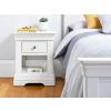 Toulouse White Painted 1 Drawer Bedside Table with Shelf - 20% Off Discount Code FLASH - 18