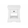 Toulouse White Painted 1 Drawer Bedside Table with Shelf - 20% Off Discount Code FLASH - 7