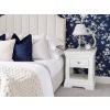 Toulouse White Painted 1 Drawer Bedside Table with Shelf - 20% Off Discount Code FLASH - 10