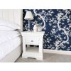 Toulouse White Painted 1 Drawer Bedside Table with Shelf - 20% Off Discount Code FLASH - 2