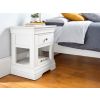 Toulouse White Painted 1 Drawer Bedside Table with Shelf - 20% Off Discount Code FLASH - 17