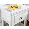 Toulouse White Painted 1 Drawer Bedside Table with Shelf - 20% Off Discount Code FLASH - 19