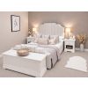 Toulouse White Painted 1 Drawer Bedside Table with Shelf - 20% Off Discount Code FLASH - 5