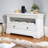 Toulouse White Painted Assembled Corner TV Unit with Drawer - 10% OFF AUTUMN SALE - 4