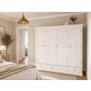Toulouse White Painted 4 Door Quad Extra Large Wardrobe - £200 OFF SUMMER SALE - 5