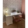 Toulouse White Painted Double Pedestal Large Dressing Table / Home Office Desk - 20% Off Discount Code FLASH - 4