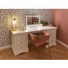 Toulouse White Painted Double Pedestal Large Dressing Table Fully Assembled - 10% OFF AUTUMN SALE - 4