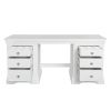 Toulouse White Painted Double Pedestal Large Dressing Table / Home Office Desk - 20% Off Discount Code FLASH - 11