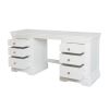 Toulouse White Painted Double Pedestal Large Dressing Table / Home Office Desk - 20% Off Discount Code FLASH - 12