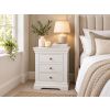 Toulouse White Painted 3 Drawer Large Grande Assembled Bedside Table - £40 OFF FLASH SALE - 2