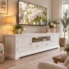 Toulouse White Painted Grande 210cm Extra Large Assembled TV Unit - £70 OFF AUTUMN SALE - 3 Toulouse White Painted Grande 210cm Extra Large Assembled TV Unit - £70 OFF AUTUMN SALE - 3